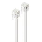 15M Rj12 Telephone Cables 6P 6C Male To Male
