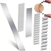 Tissue Slicer for Polymer Clays, Stainless Steel Clays Slicer with Straight and Wavy Types, Tools, 4inch and 8inch for Modelling Cutting Slicing and