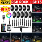 10 Pods RGB LED Rock Lights Neon Underglow Kits Lamp Truck Bluetooth APP Control