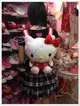 小花花日本精品♥ Hello Kitty 玩偶後背包 絨毛娃娃布偶 紅色坐姿條紋