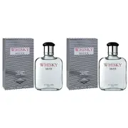 2x Whisky Silver 100ml Eau De Toilette Fragrances/Natural Spray for Him/Men/Guys
