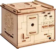 ESC WELT Space Box - Birch Wood Puzzle Box for Teens - 3D Puzzles for Adults - Advanced Wooden Brain Teaser Puzzle for Birthday Party and Family Night - Wooden Puzzle Box