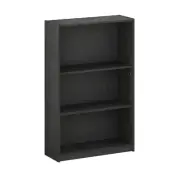FURINNO JAYA Simple Home 3-Tier Adjustable Shelf Bookcase, Black
