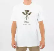 Rip Curl Men's S/S T-Shirt HENCHO CAMO - WHT - Medium - NWT