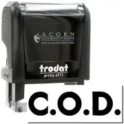 Self-Inking Bold COD Stamp Stamp Size 1/2" Tall x 1-1/2" Wide