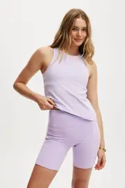 [Body] Body - Ultra Soft Open Back Tank - Pastel lilac XL PASTEL LILAC