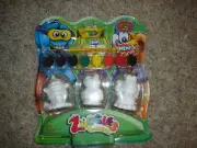 Crayola Zoogles Clump 6 green (3) ceramic figures washable watercolors paint set