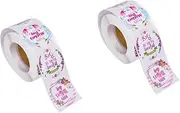 TEHAUX 1 Roll Happy Mother's Day Round Sealing Stickers Self Adhesive Labels for Present Wrapping Farmhouse Style Packing Labels Easy Peel Stick Design for Decorations
