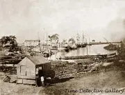 Waterfront, Stockton, California - 1853 - Historic Photo Print