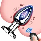Metal Remote Prostate Vibrator Anal Butt Plug Stimulator Adult Sex Toy Women