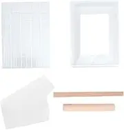 DIY Candy Molds Set 5 in 1 Nougat Baking Tools Nougat Plate Rolling Stick and Cutting Mat