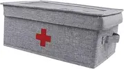 Oshhni Divided First Aid Supplies Organizer Emergency Kit Storage Box Multipurpose First Aid Box for Cosmetic Workplace Camping Car
