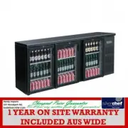 FED COMMERCIAL THREE DOOR DRINK COOLER FRIDGE BAR CHILLER COLD MINIBAR BC3100G
