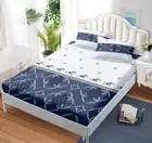 Blue Florals Queen King Size Fitted Sheet Bedding Mattress Protector Pillowcases