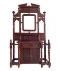 Solid Mahogany Wood Large Hall Stand with Drawer Antique Reproduction Style