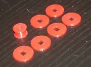 Atari 2600 replacement inner switch dust covers & RF Spacer RED Made in the USA