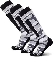 [Pure Compression] Midweight Camo Snowboard Socks - Merino Wool Winter Cold Weather OTC Ski Sock