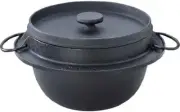 Iwachu Cast Iron Rice Cooker Gohan Nabe Pot Nanbu Tekki 3 Go New 21085