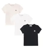 [Moncler Enfant] Moncler Enfant Set of 3 cotton jersey T-shirts Y 8 multicoloured