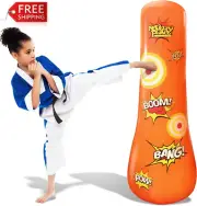 Novelty Place Kid'S Inflatable Punching Bag - 4 Feet Tall Free Standing Buddy -