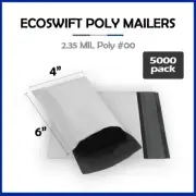 5000 4x5 EcoSwift Poly Mailers Plastic Envelopes Shipping Mailing Bags 2.35MIL