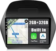 YUNTX 10.1" Android 14 Double Din Car Stereo Radio GPS Navigation Head Unit for Hyundai Tucson IX35 2010-2015 with Backup Camera Built-in Wireless CarPlay Android Auto Bluetooth WiFi SWC
