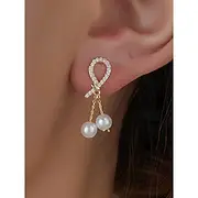 Women's Drop Earrings Hoop Earrings Silver Gold Imitation pearls Alloy Elegant Daily Teardrop
