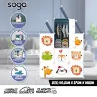 SOGA Portable 10 Cubes Animal Print Design Storage Cabinet DIY Shelve Wardrobe