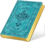 CAGIE Leather Vintage Journal for Women, Soft Cover Notebook with 256 Lined Pages, 100 Gsm Thick Paper, A5 College Ruled Journals Notebooks for Writing, 5.7 x 8.3 In, Blue