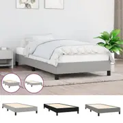 Bed Frame Slatted Mattress Base Bedstead with Wood Frame Bedroom Fabric vidaXL
