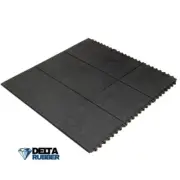 3'x3' Interlocking Rubber Gym Mats Durable Flooring for Gym, Garage & Industrial