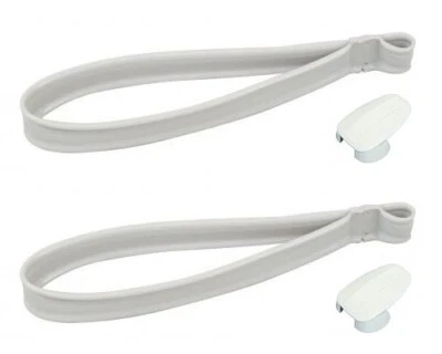 Empi Interior Assist Straps Coat Hooks White for VW Bug/Beetle 1961-67 Set of 2 (for: Volkswagen)