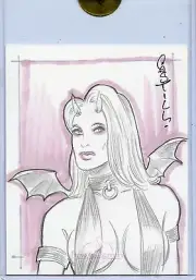 2007 BENCHWARMER JUMBO SKETCH CARD BY CASTILLO