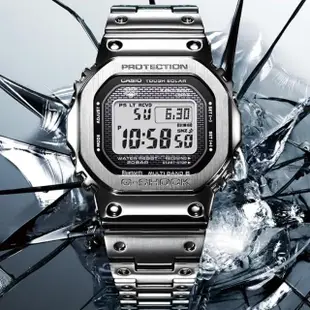 【CASIO 卡西歐】G-SHOCK 全金屬 太陽能 電波藍牙多功能腕錶 母親節 禮物(GMW-B5000D-1)