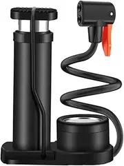 TOYANDONA Portable Air Inflatable Pump with Pressure Gauge Manual Inflator for Car and Bike Durable and Efficient Compressor for Quick Tire Inflation for Road and Mountain