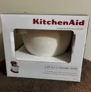 Kitchenaid 5 Quart Ceramic Bowl Speckled Stone For Tilt Head Mixer KSM2CB5PSS