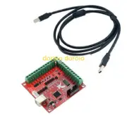 USB CNC MACH3 100Khz Breakout Board 4Axis Interface Driver Motion Controller Kit
