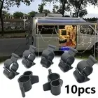 Two Hook Sizes Tent Hooks Hooks Clips 40x29mm Awning Rope Light Clips Black