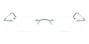 Rectangle Rimless Metal Men's Glasses Blue, Size +3.00 - Lenses Included - Private Health Rebate - Blue Light Block Available - SmartBuy Readers