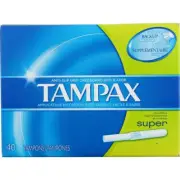 Tampax Tampons Super Absorbency Anti Slip Grip Applicator 40 Count Pack of 3