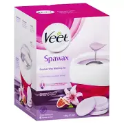 Veet Spawax Hair Removal Wax Starter Kit Stripless Purple Lilly Warming Pot