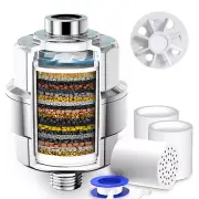 20-Stage Shower Head Filter-Shower Head Filter for Hard Water, with 3 Replace...