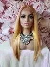 Human Hair Blend Hand Tied Lace Front Full Wig
