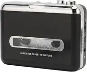 Cassette Players Upgrade Portable USB Tape to MP3 Converter with Detachable Speakers for Laptops and CD Burners