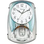 TELESONIC/天王星鐘錶 音樂水晶藍色時鐘 掛鐘 音樂時鐘 鐘擺時鐘 日本機芯