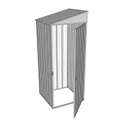 Build-a-Shed 0.8 x 0.8 x 2m Skillion Single Hinged Door Shed - Zinc
