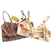 Bundle B.O.G. Pink Multi Crop Top & Old Navy Pink Grapefruit Bralette Top Sz S