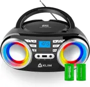 B3 Portable CD Player - New - FM Radio CD MP3 Bluetooth AUX USB RGB Lights - CD