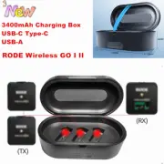 Protable Wireless Charging Case box 3400mAh USB-C for RODE Wireless GO I II Mic