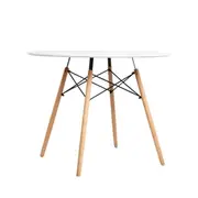 Artiss Dining Table Round White 4 Seater 90CM